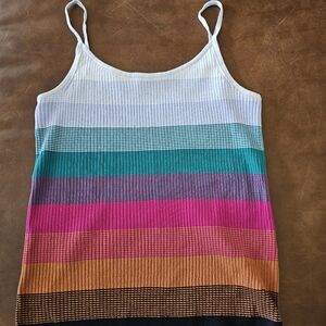 Multi colored knit tank